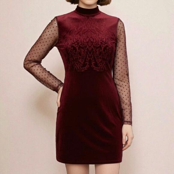 NWT Free People Damask Velour Dress - Picture 1 of 8